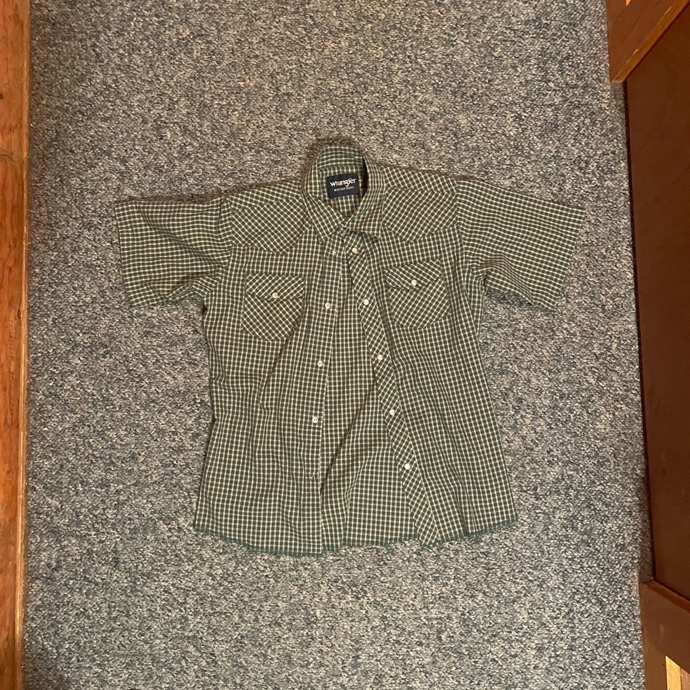 Boy's Green Checkered Shirt